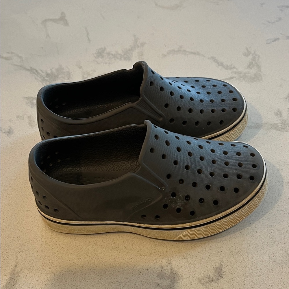 Native Kids Grey Slip-On Water Shoes